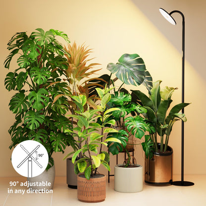 chiphy Grow Lamp, 60W Full Spectrum Grow Lights for Indoor Plants, 4/8/12H Timer, 2300K-6500K, 10 Dimmable Brigntness, 76'' Height Adjustable, Remote Control, Ideal for Tall Large Plants
