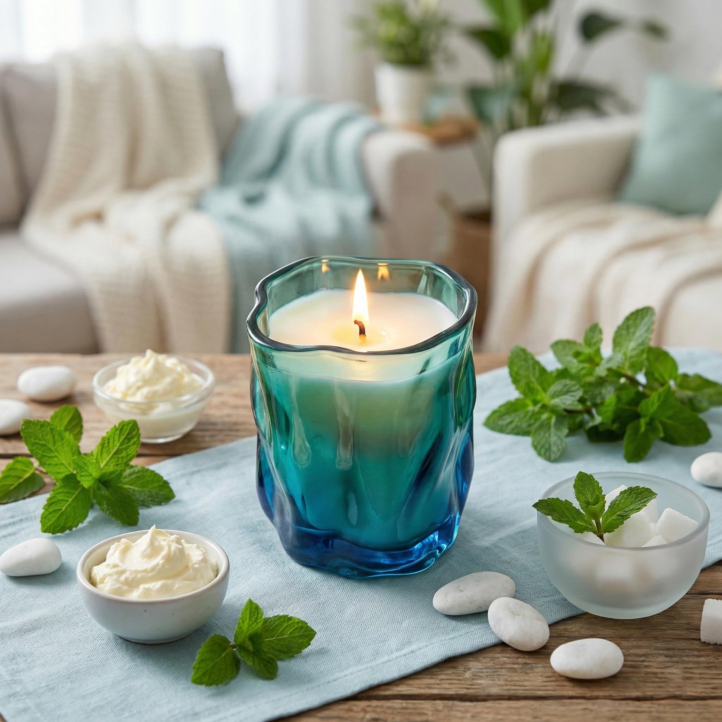 Signature Scent Ombre Jar Candle 4.5oz – CW Studio Hand-Poured Palm & Paraffin Wax, Up to 23 Hour Burn, Dust Cover Lid, Clean Burn Home Decor & Gift