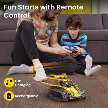 Sillbird Robot Building Kit with Remote Control STEM Gifts for Boys Age 8-13, Technic Coding Robotic Toys for Kids Birthday, Buildable 5in1 Models with 488 Pieces