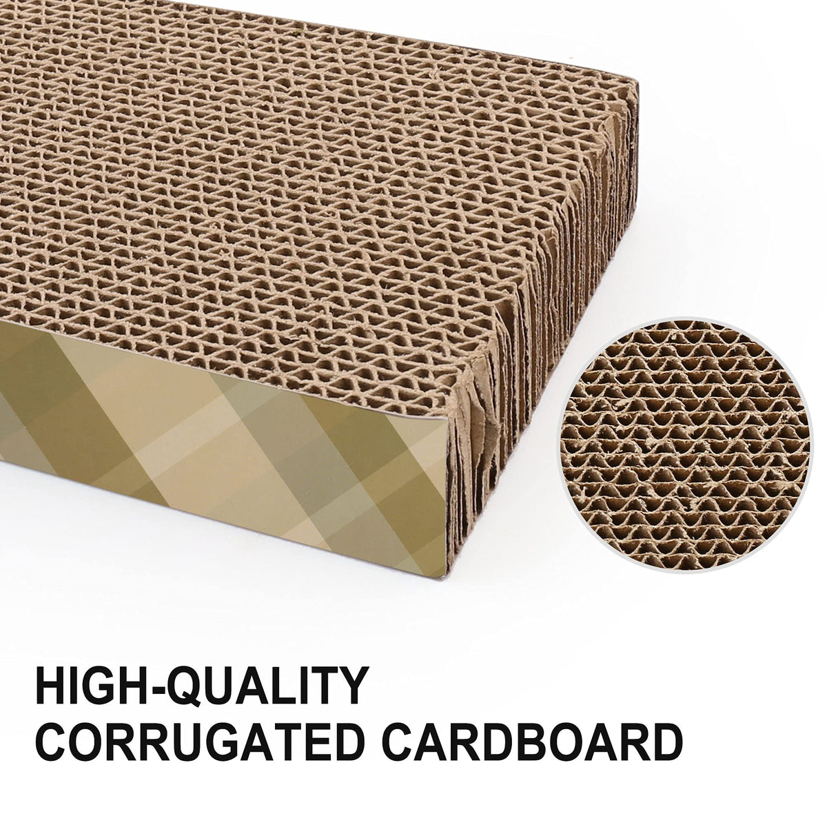 PrimePets XL Wide Cat Scratcher Cardboard, 2 Pack, Cat Scratching Pads, Corrugated Cat Scratch Board, Large Reversible Refill Sofa Bed Lounge, Catnip Included