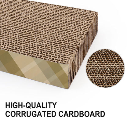 PrimePets XL Wide Cat Scratcher Cardboard, 2 Pack, Cat Scratching Pads, Corrugated Cat Scratch Board, Large Reversible Refill Sofa Bed Lounge, Catnip Included
