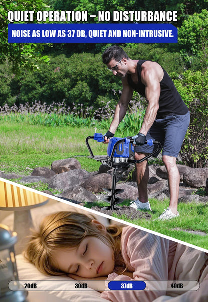 Wild Badger Power 40V Brushless Cordless Earth Auger, Electric Post Hole Digger for Fence Posts with Drill Bit 8'', for Garden & Plant, Battery and Charger Included