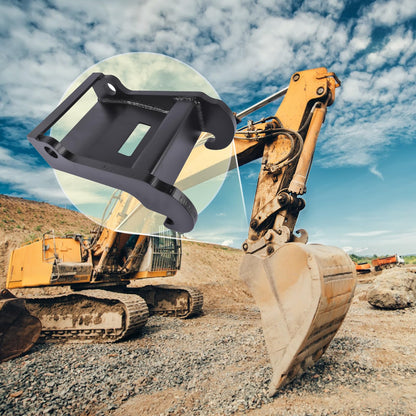 Jeonz X-Change Coupler Bracket for Bobcat Mini Excavator Attachments, Quick Attach Bucket Mount, Black Hardened Steel, Durable and Corrosion-Resistant, Fits Bobcat E-Series Models.