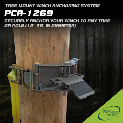 Portable Winch PCA-1269 Winch Anchor System for Trees and Poles, Durable Tree Anchor for Winching, 10,116 lb Capacity, Winch Accessories