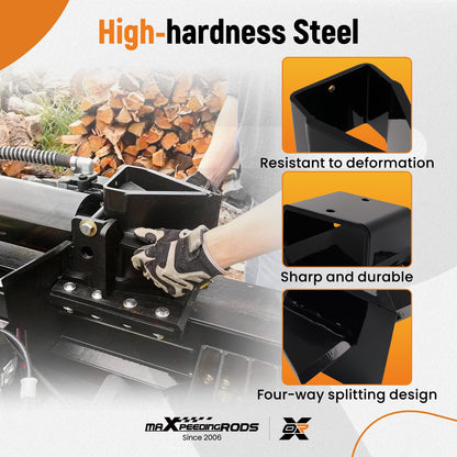 maXpeedingrods 4-Way Log Splitter Wedge for Swisher Branded 22 28 34 ton Log splitters