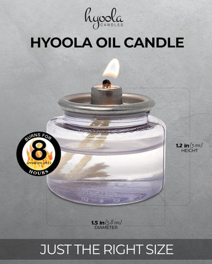 Hyoola Liquid Candles - 8 Hour Disposable Paraffin Tea Lights - 12 Pack - Emergency and Restaurant Candles