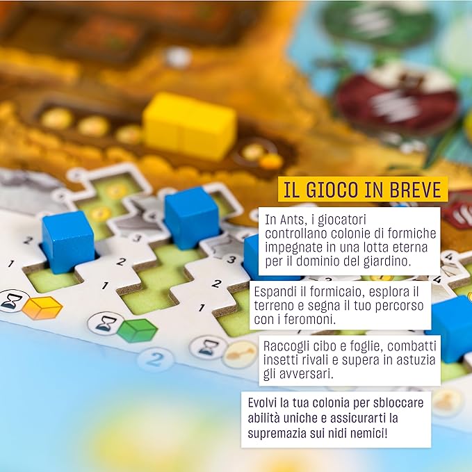 Cranio Creations - Ants - Ants to conquer the garden - 2-4 players 90 minutes - Game for experts - Age 13+ - Italian edition