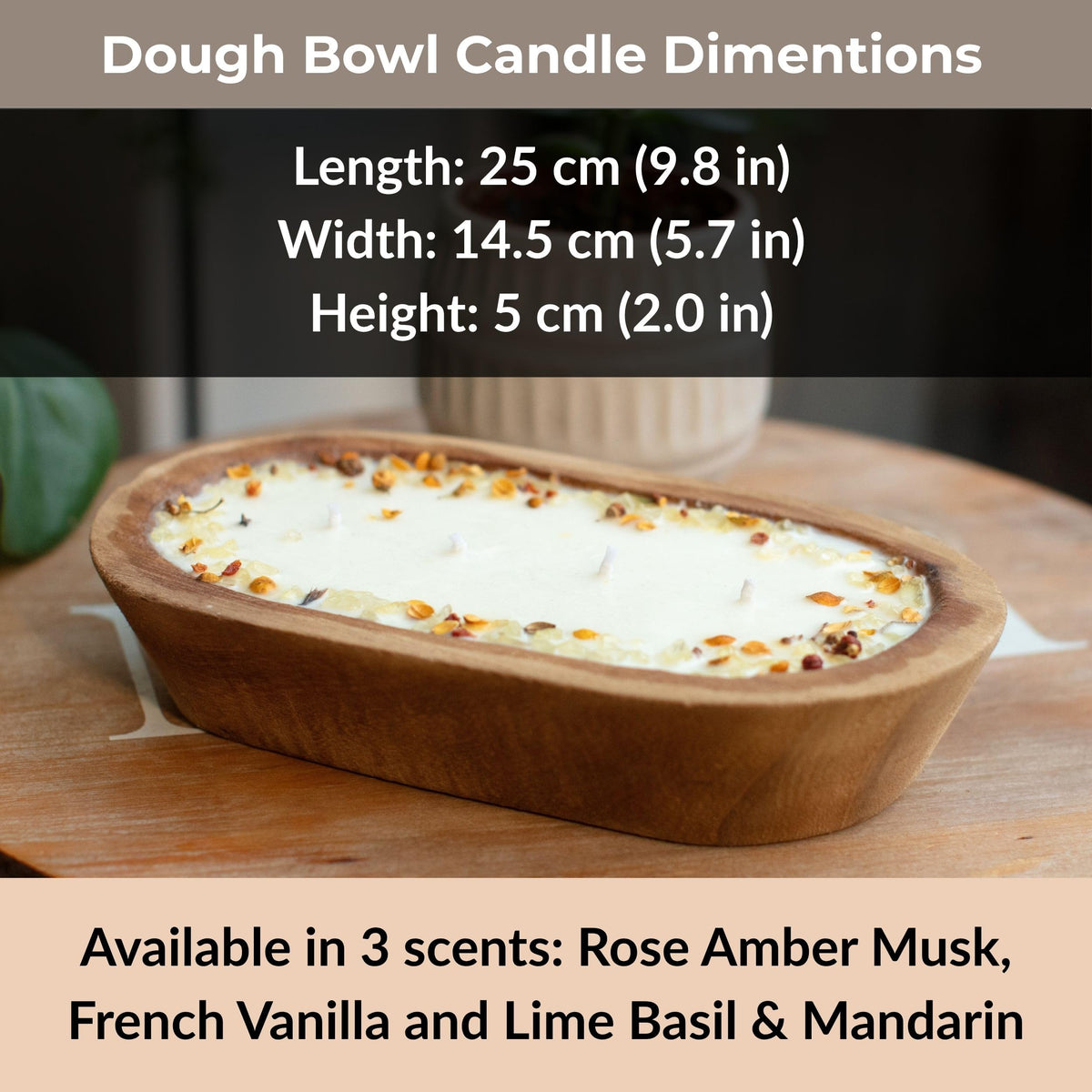 Wooden Dough Bowl Candle, French Vanilla, Elegantly Handcrafted Beautiful Centerpiece, Uniquely Yours, a Gift of Distinction.