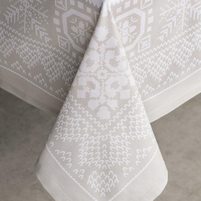 Maison d' Hermine Table Cloth Rectangle Table 100% Cotton 54 x 72 Inches Fall Tablecloth Reusable Everyday Use for Thanksgiving Christmas Decorations Dining Farmhouse Party (Cozy Christmas)