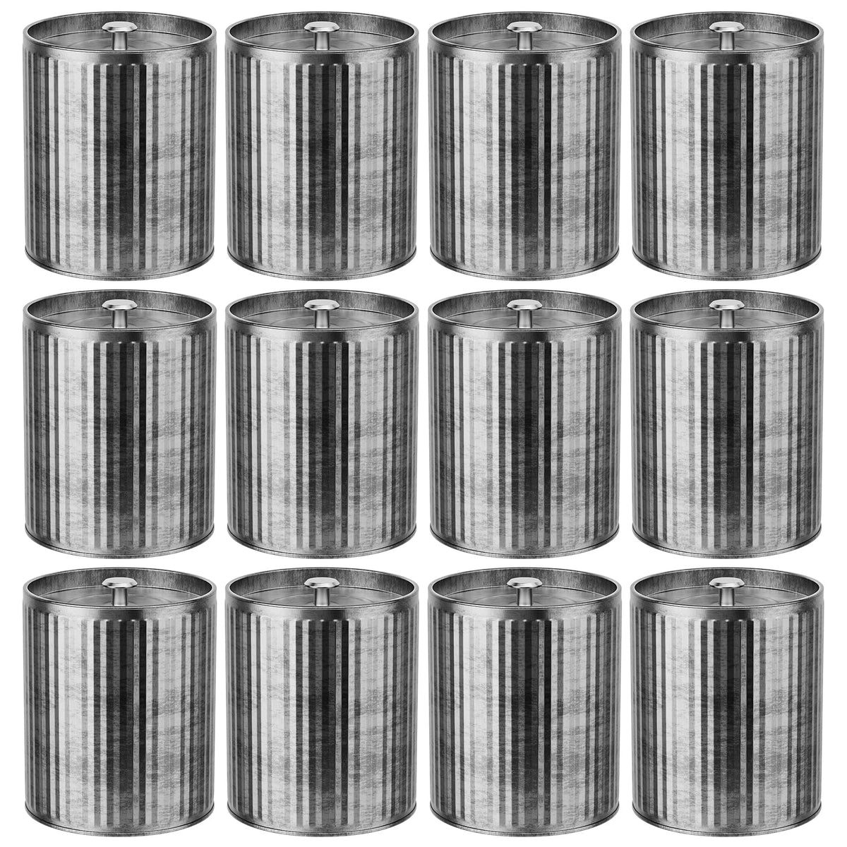 Domivirgo Empty Candle Tins for Making Candles, 10oz Vintage Style Candle Jars, Candle Containers with lid (Silver)