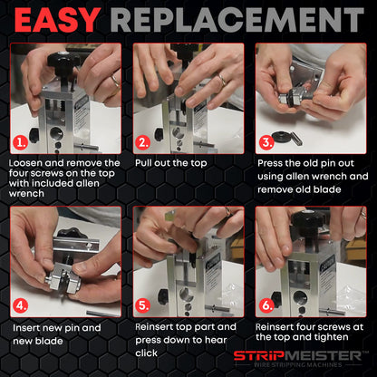 StripMeister Original Wire Stripping Machine & E250 Feeder Replacement - Drill Powered Wire Stripper, Wire Stripper Tool & Ultra-Grip E250 Feeder & Shaft Replacement, Wire Stripping Made Easy (Bundle)