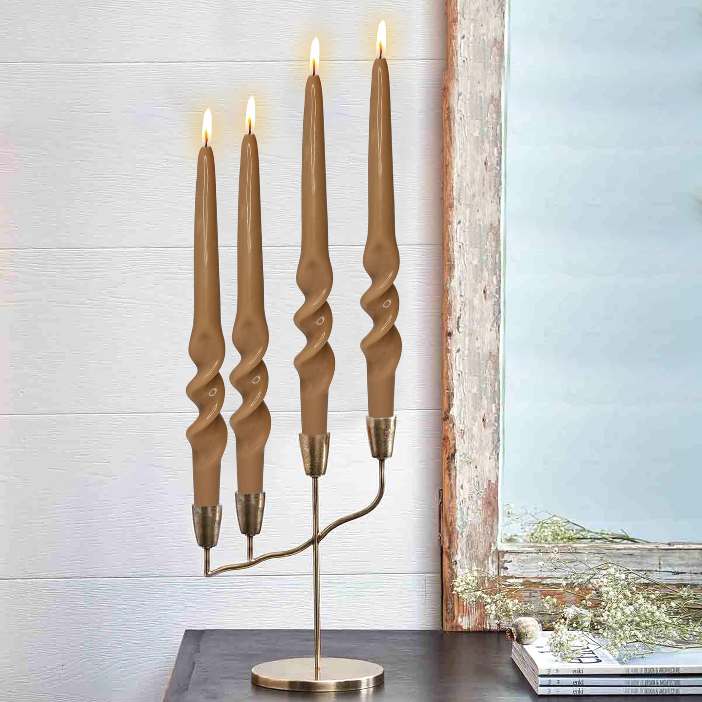 Spiral Taper Candle Twist Candles Dinner Candles Unscented Candle Stick Elegant Design for Home Décor Weddings Party Festive Seasons Holiday