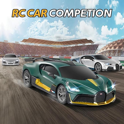 MIEBELY Remote Control Car - 1/24 Scale Fast Rc Race Car Bugatti Divo 3.7V 500 mAh Toys with Headlight Racing Hobby Model Birthday Ideal Gifts for Adults Kids Boys Age 6 7 8 9 Year Old