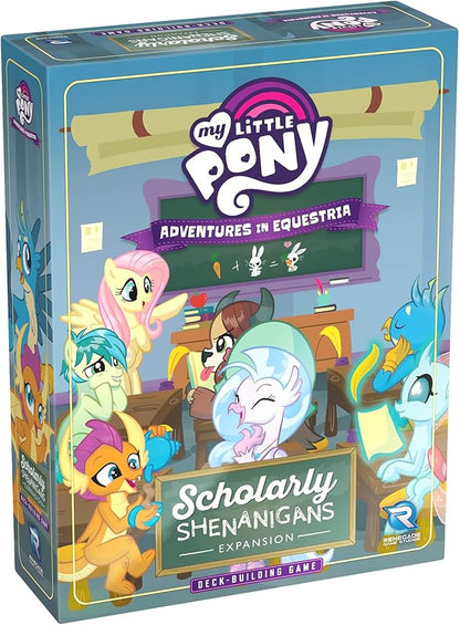 Renegade Game Studios My Little Pony Deck-Building Game Expansion: Scholarly Shenanigans with 85 New Cards Cooperative Gameplay Ages 14+ one to Four Players