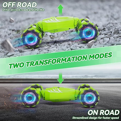 Dysaim Gesture RC Car Birthday Gifts Toys for Boys 6-12 Year Old 4WD Remote Control Car 360° Rotate Transform Drift RC Stunt Cars with Lights Music Sprayer 2.4Ghz Hand Controlled