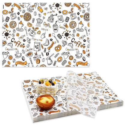 300pcs Deli Paper Sheets 11''x15'', Wax Paper Sheets for Food, Grease Resistant Sandwich Wrapping Paper, Premium Food Basket Liners for Bakery, BBQ, Picnic, Home Party, Festival and Outdoors