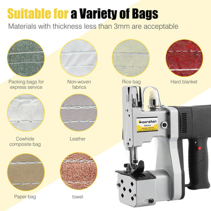 Moonshan Bag Closing Machine + 6 Rolls Heavy Duty Spool Sewing Thread