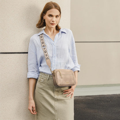 Telena Small Crossbody Bags For Women Vegan Leather Crossbody Purse With Adjustable Wide Strap For Daily Life