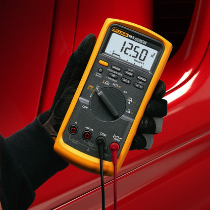 Fluke 88V Deluxe Automotive Multimeter, Troubleshoot Problems on Conventional and Hybrid Vehicles, Measures Pulse Width, and Duty Cycle