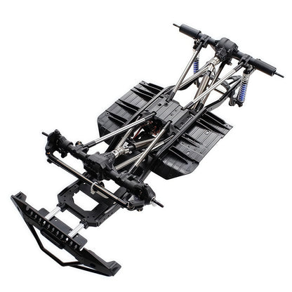 AMK 313mm Assembled RC Chassis with Wheels, Frame Kit for 1/10 RC Crawler SCX10 SCX10 II 90046 90047, Metal Chassis for DIY Upgrade