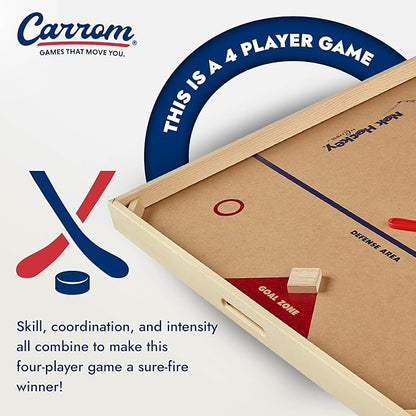 Carrom Champion Nok Hockey Game (Large) — Wooden Board Games for Adults &amp Children — Indoor and Outdoor Games for Family — Sports Board Games