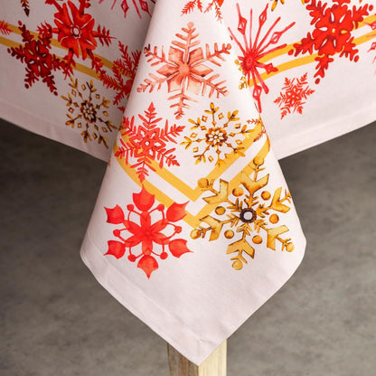 Maison d' Hermine Table Cloth Square Table 100% Cotton 54 x 54 Inches Fall Tablecloth Reusable Everyday Use for Thanksgiving Christmas Decorations Dining Farmhouse Party (Crystal Star)