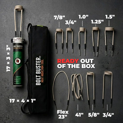 Bolt Buster Magnetic Induction Heater – 1800W 110V Handheld Magnetic Heat Induction Tool with Advanced Coil Kit for Bolt Removal