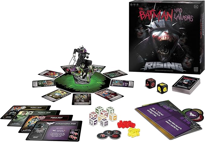 The Batman Who Laughs Rising | Cooperative Board Game | Featuring DC Comics Heroes and Villains - Wonder Woman Green Lantern Hawkgirl Batman Harley Quinn The Flash Cyborg | Licensed Batman Game
