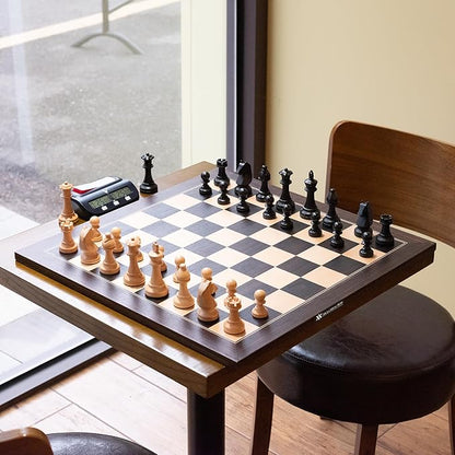 A&ampA 18.875 Professional Wooden Tournament Chess Board/African Palisander &amp Maple Inlaid / 2.0 Squares w/o Notation