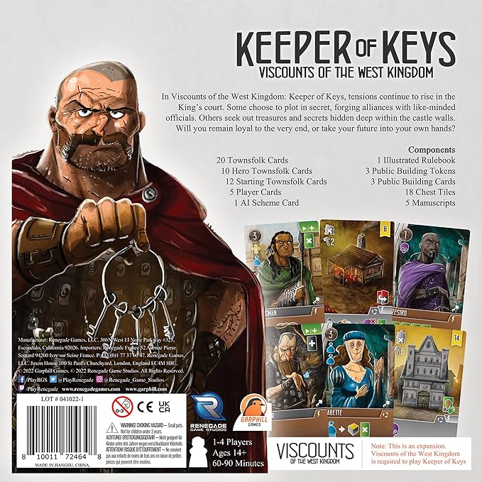 Renegade Game Studios Viscounts West Kingdom Strategy Board Game Expansion Keeper of Keys