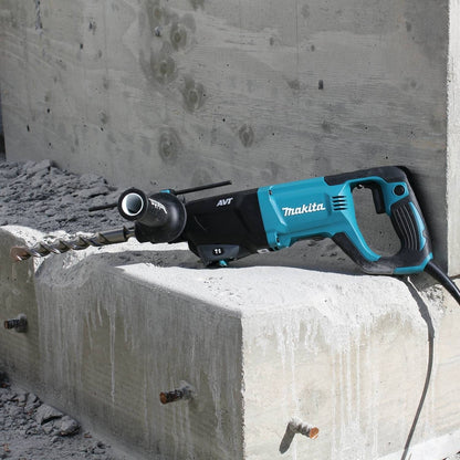 Makita HR2641X1 SDS-PLUS 3-Mode Variable Speed AVT Rotary Hammer with Case and 4-1/2" Angle Grinder, 1"