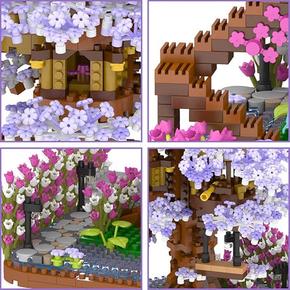 Cherry Blossom Bonsai Tree Building Set Flowers Tree House Model Sets for Adults 2200Pcs Micro Bricks Collectible Creative Gifts for Adults Girls Boys 14+