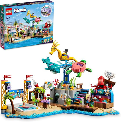 LEGO Friends Beach Amusement Park 41737 Building Toy Set A Technical Project for Older Kids Ages 12+ with Spinning Carousel Wave Machine and Shooting Gallery Game