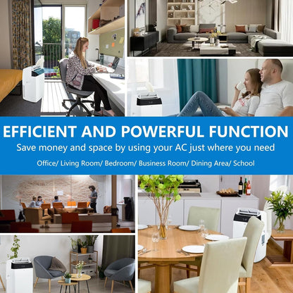 GarveeLife 12,000 BTU Portable Air Conditioners - Smart AC Units Cold with Drainage-free 48db Quiet Cooling within 550 sq.ft, Remote Control 24H Timer/Dehumidifier/Fan Modes for Bedroom Room Indoor