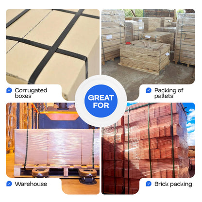 IDL Packaging 1/2" x 9000' Hand Grade Polypropylene (PP) Strapping Roll of 16" x 6" Core Size, 300 lbs Break Strength - Lightweight and Affordable Poly Banding - Elastic and Flexible Packing Straps