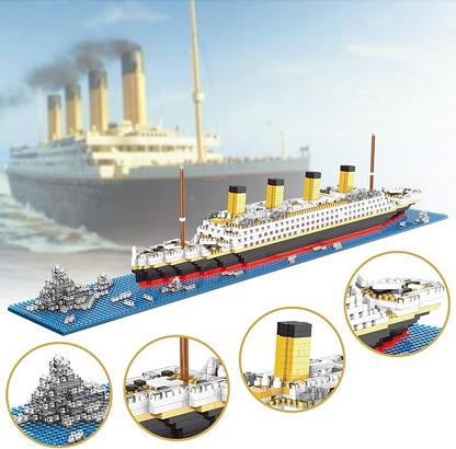 KLMEi Titanic Architecture Set Micro Building Blocks Model Kit for Adults Age of 14+ 1872 Pieces