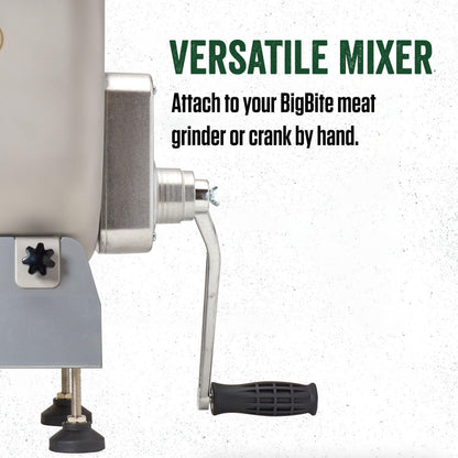 LEM Products BigBite 25 Pound Capacity Fixed Position Meat Mixer, Stainless Steel, Motor or Grinder Not Included