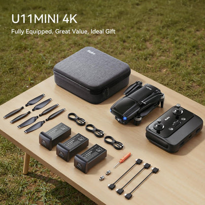 Ruko U11MINI 4K, Drones with Camera for Adults 4K Video 8K Photo, Under 249g, 3-Axis Gimbal, 20000ft FPV Transmission, AI Takeoff/Landing, Auto Return, GPS with Beeper, TOF, Beginner (96-Min Flight)