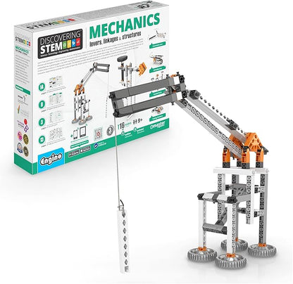 Engino STEM Toys Mechanics: Levers Linkages &amp Structures Engineering Kits for Kids 9+ Gifts for Boys &amp Girls Educational Building Toys Fun Kids Activities (16 Model Options)