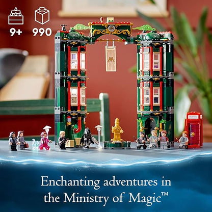 LEGO Harry Potter The Ministry of Magic 76403 Modular Model Building Toy with 12 Minifigures and Transformation Feature Collectible Wizarding World Gifts