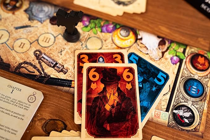Jekyll &amp Hyde vs. Scotland Yard by 25th Century Games – Cooperative Trick Taking Board &amp Card Game for Two Players – Story Based Gameplay – for Ages 10+ &amp 20 Min Playtime