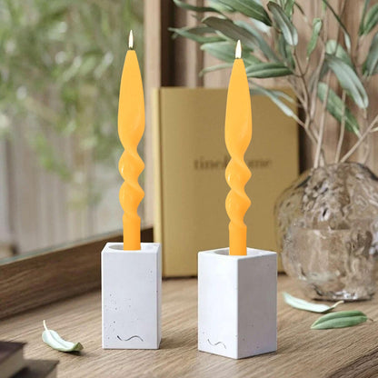 Beeswax Taper Candles Spiral Candle XINAOBAOLUO 10inches Bees Wax Candles Prayer Candles Non Toxic Candle Sticks Handmade Natural Honey Twisted Candlesticks Set for Table Home Decor Meditation 2pcs