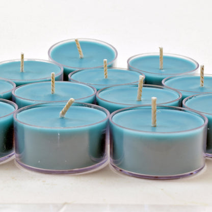 Rain Water Scented - Soy Tealight Candles, 12 Pack - Highly Scented - Handmade in The USA - Candeo Candle - Summer Scents