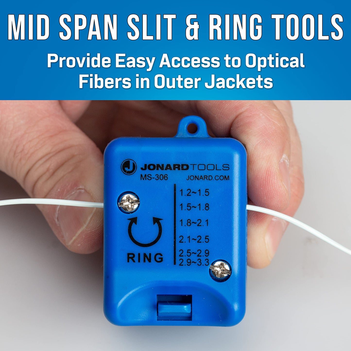 Jonard Tools TK-107B Backpack Fiber Optic Mid Span Slit & Ring Tool Kit (1.2 mm-18.2 mm)+