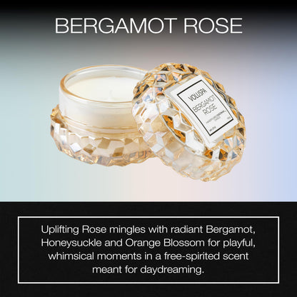 Voluspa Bergamot Rose, Macaron Candle, 1.8 oz, 15 Hour Burn Time, Coconut Wax for Clean Burning, Handcrafted in The USA