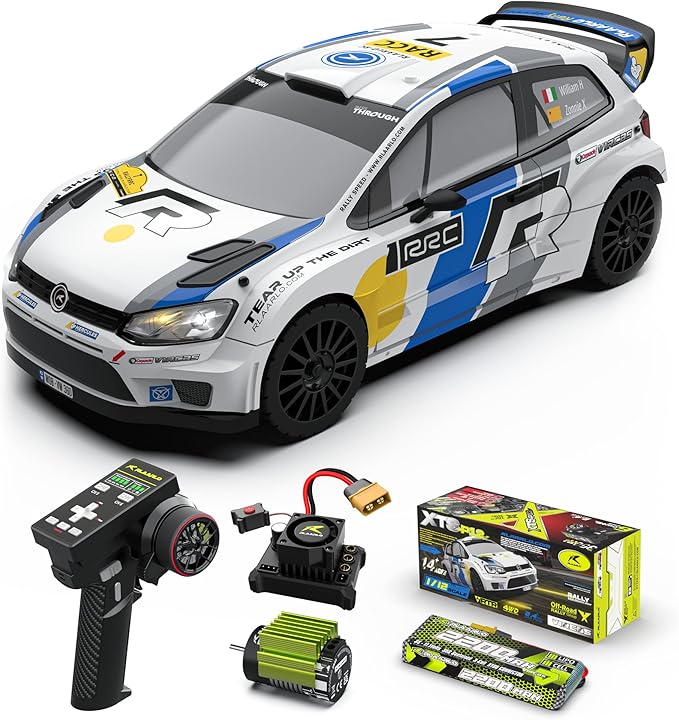 RLAARLO 1/12 Brushelss RC Cars for Adult Top Speed 50+ MPH Rally Car All Terrain RC Truck 4W Off-Road Monster Trucks with Gyro Waterproof Remote Control Car (White)