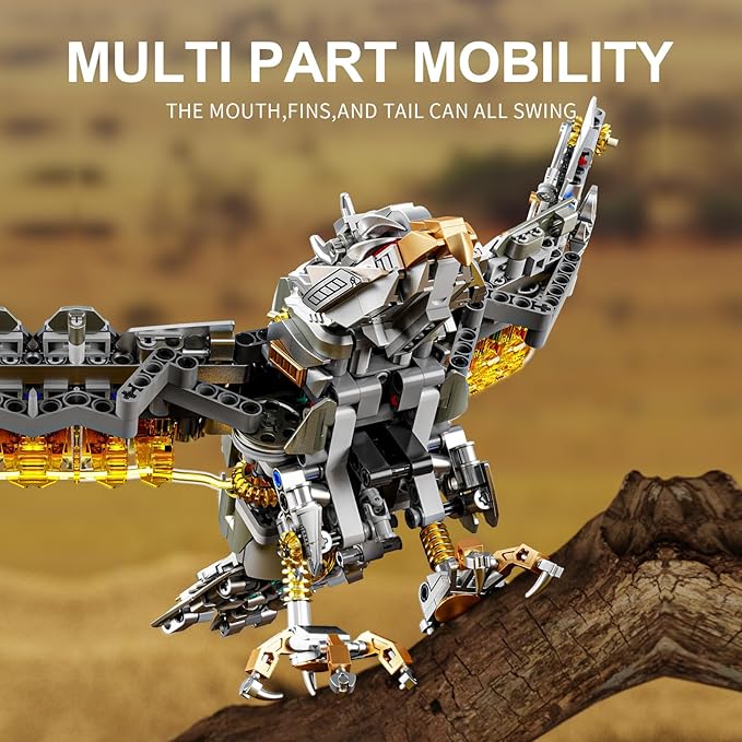 Ideas Mechanical Eagle Building Set with Light Compatible with Lego Animal Rotatable Eagle Building Blocks Toy for Adults STEM Gift for Girls Boys Teens Age 12+ (1168 PCS)