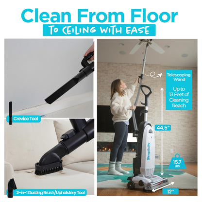 Simplicity Vacuums Allergy Pet Bundle | Bags & Filter Set Bundle | Upholstery Tool Bagged Vacuum Cleaner | Certified Hepa Vacuum | Pet Hair | S20EZM