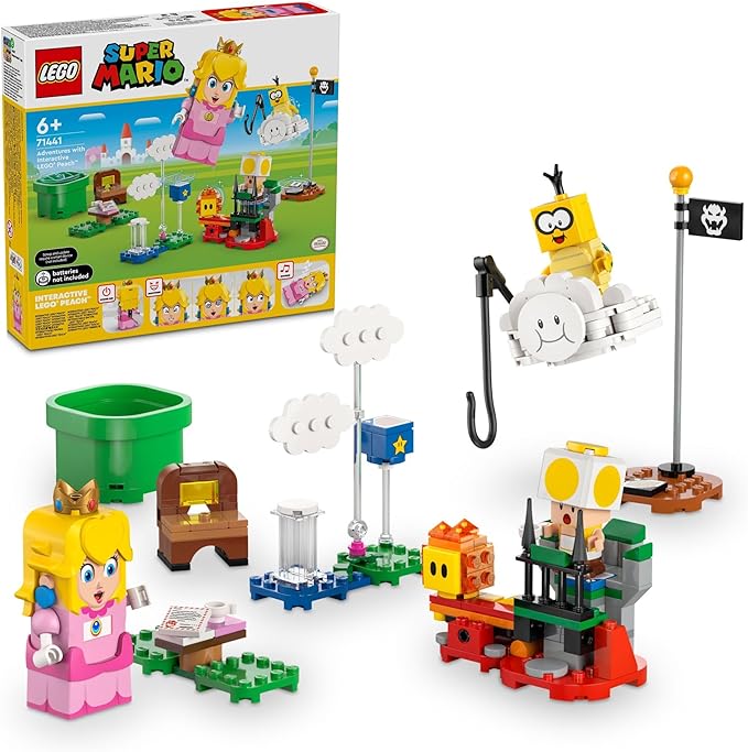 LEGO Super Mario Adventures with Interactive Peach Princess Toy Super Mario Playset for Kids Yellow Toad Figure Nintendo Toy Gift for Girls Boys and Any Gamers Ages 6 and Up 71441
