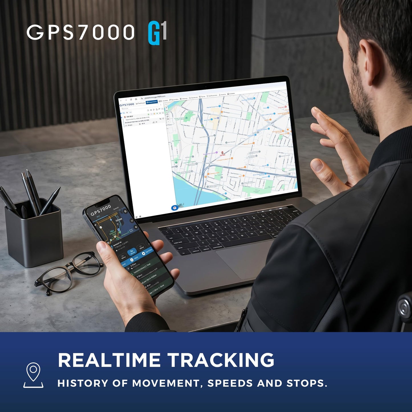 GPS7000 Hidden GPS Tracker for Vehicles, 24 Months Service Included, 4G Car GPS Tracker, Optional Subscription, Real-Time Mini Undetectable Vehicle GPS Tracker for Cars & Trucks